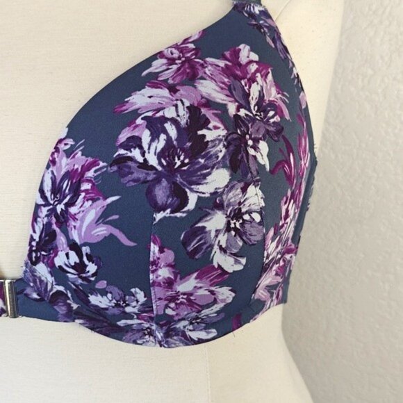 Cacique 42DD Lightly Lined Boost Plunge Bra Front-Close Racerback Underwire - Picture 3 of 5